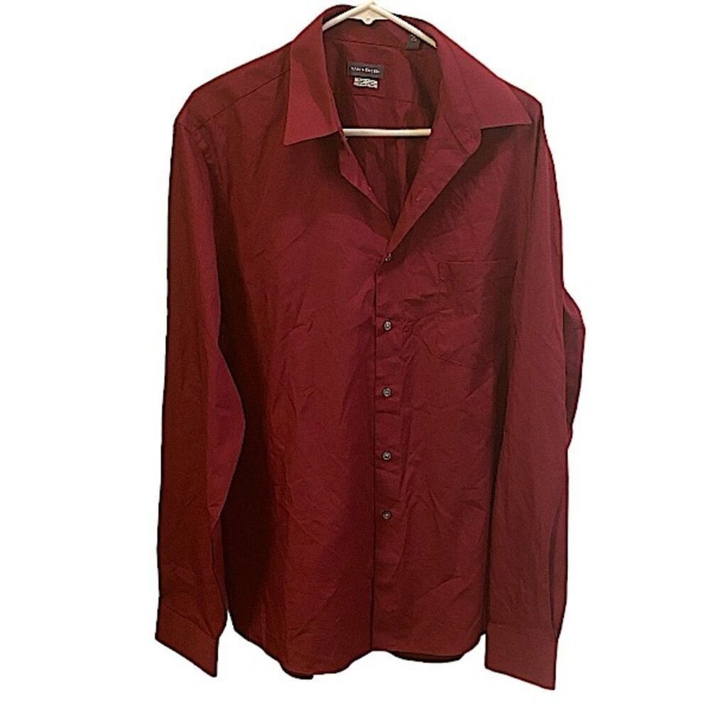 Van Heusen Dress Shirt Mens Size 16 1/2 36/37 Button Down Corpcore Classic